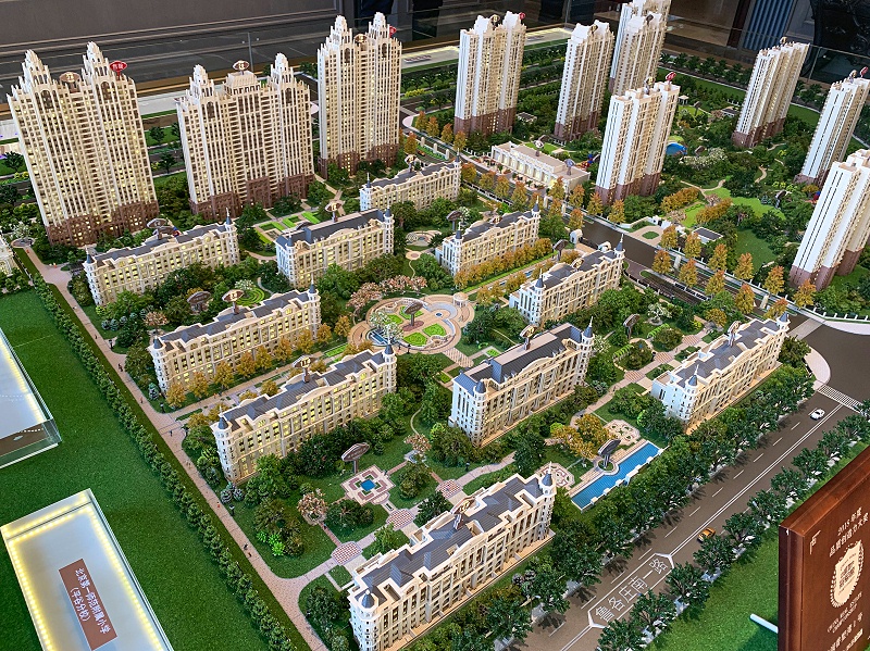 天潤香墅灣沙盤,小區(qū)保潔